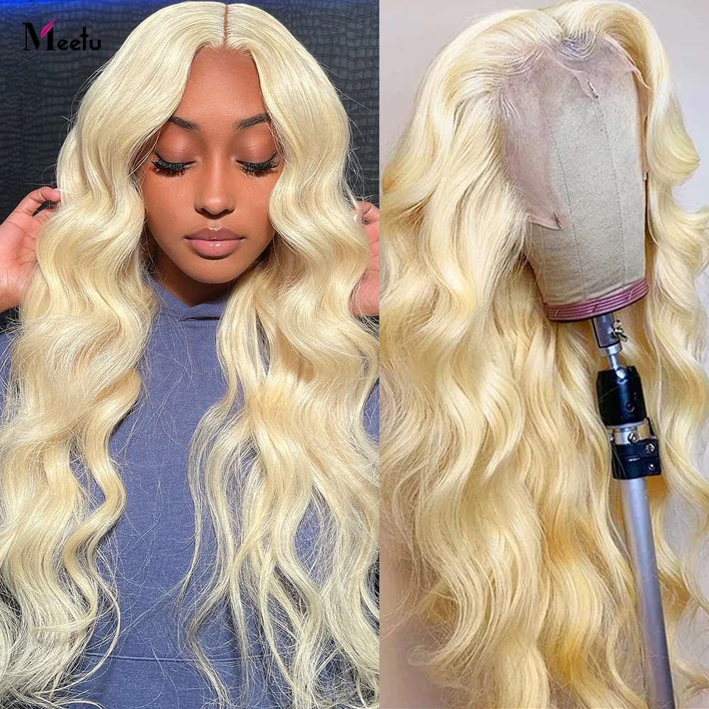 

Meetu 30 34 Inch Blonde Lace Front Wig Human Hair 613 Body Wave Lace Frontal Wig 13x4 Transparent Brazilian Hair Wigs For Women