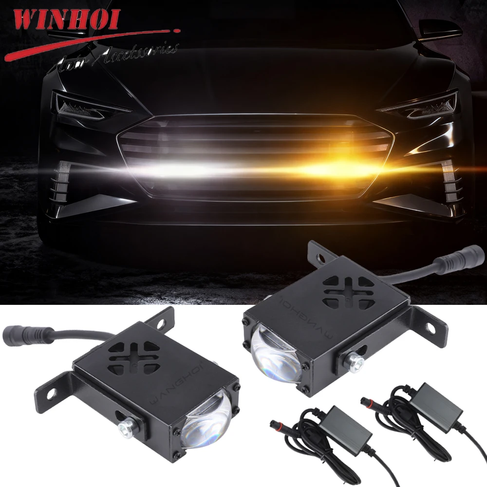 Car Grill Led Work Lights Bar 12-80V Auto Motorcycle Addtional Spotlights Projector Lens Driving Fog Lamp for Off Road Truck 4x4
