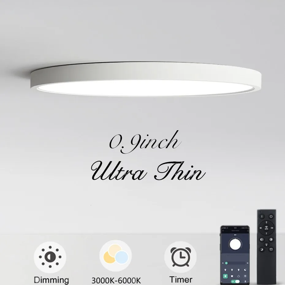 

Ultra Thin LED Ceiling Lamp 48W 36W 24W 18W 6W Modern Panel Ceiling Lights in Living room Bedroom Surface Mount lighting Fixture