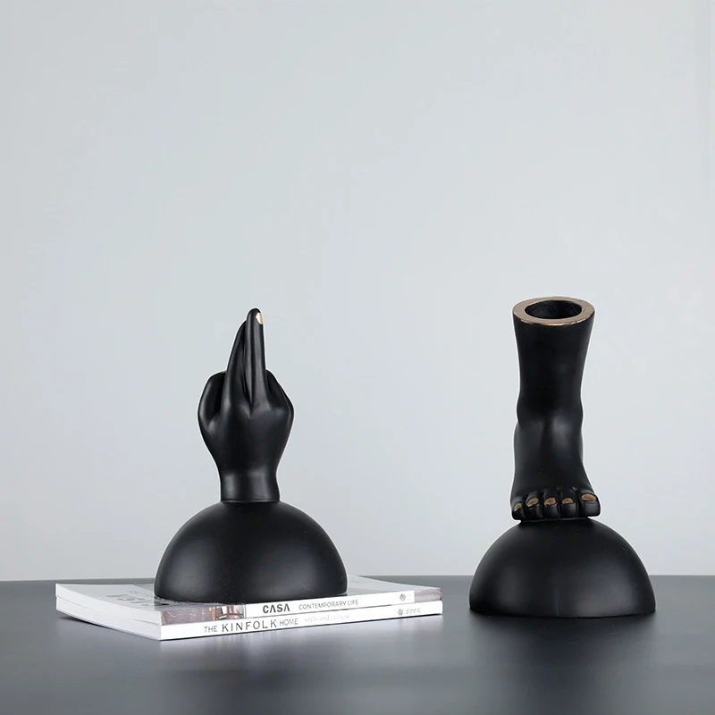 Creative Hand and Foot Statue Artwork Desk Decoration Abstract Crafts Human Body Sculpture Ornaments Room Aesthetics Decor
