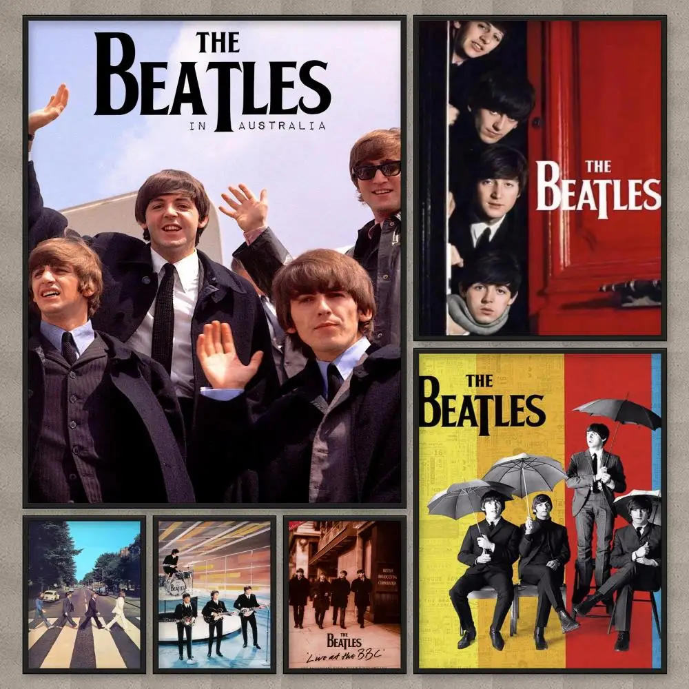Band T-The Beatles Abbey Road Poster HD Room Decor Home Decoration Interior Wall Art Printing Waterproof Garage Party BedRoom