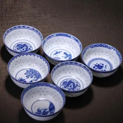 Jingdezhen-磁器のスープボウル,5インチの小さなボウル,青と白の磁器,ドラゴンウェア用の小さな容器