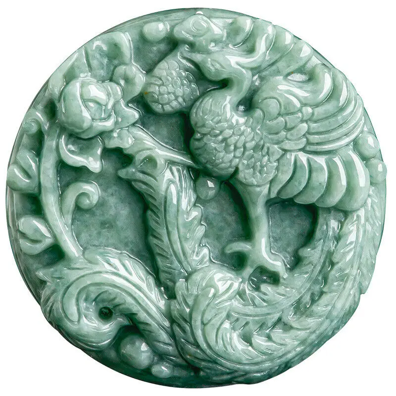 

Natural Genuine Green A Jade Jadeite China Style Pendant Chicken