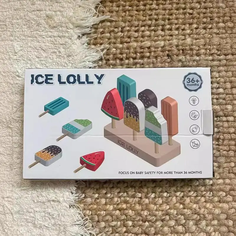 Play Ice Cream Set For Kids Realistic Ice Lolly Play Food Toys Set Pretend Food Toys For Kids Ages 3 Role Playing Game Pretend