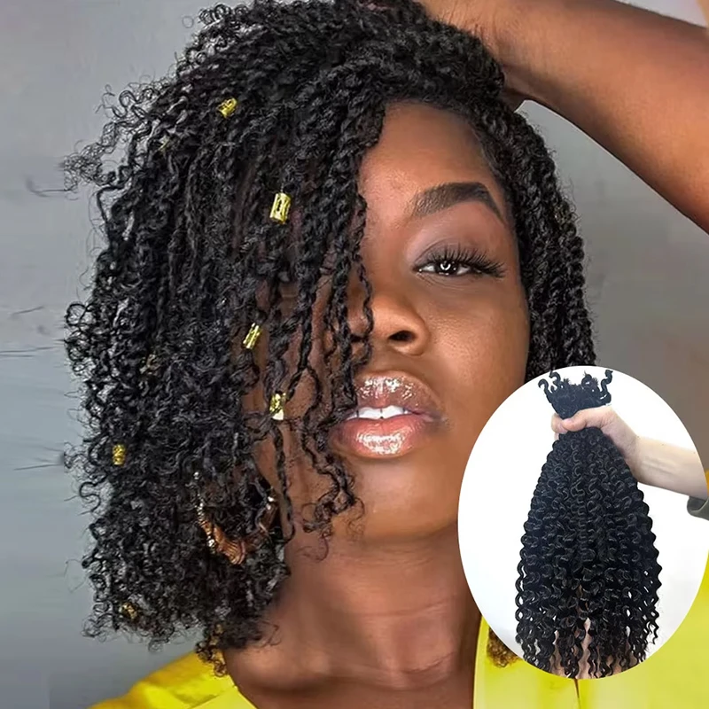 

Натуральные волосы Luna Afro Kinky Bulk, 100% человеческие, без трессов, для плетения крючком, кос, дредов, 16a, необработанные.