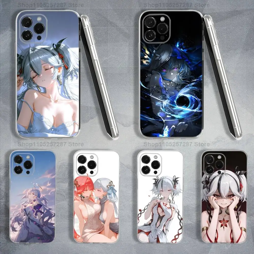 

W-Wuthering W-Waves Game For iPhone 16,13,12,11,17,14,15,Pro,Max,Plus,X,XS,XR,SE,Mini Transparent Soft silicone Case