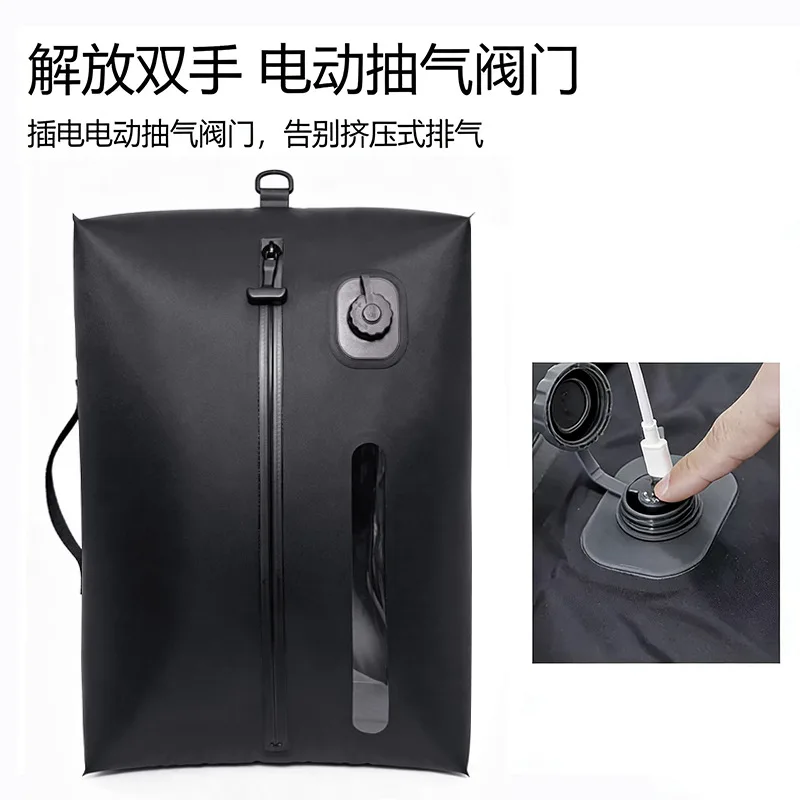 2026 Fashion Travel Vacuum Bag Luggage Liner Airtight Bag Storage Waterproof Tote with Phone Attachment Compression Bag