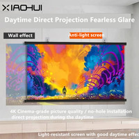 No-hole wall-mounted projection screen metal projection screen home projection screen 84 inches 100 inches 120 inches