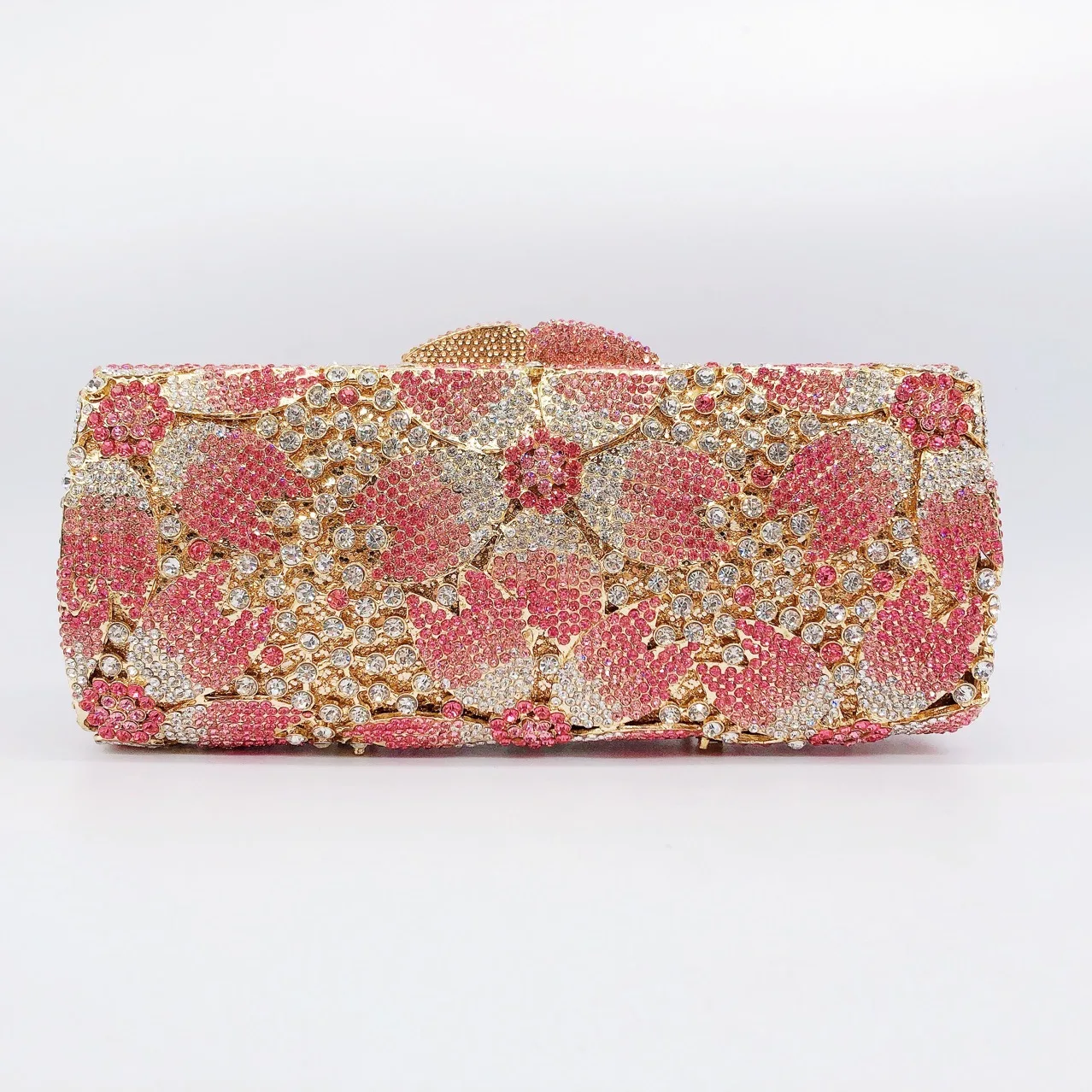 

Empty Metal Crystal Dinner Bag Set with Diamonds Women's Clutch