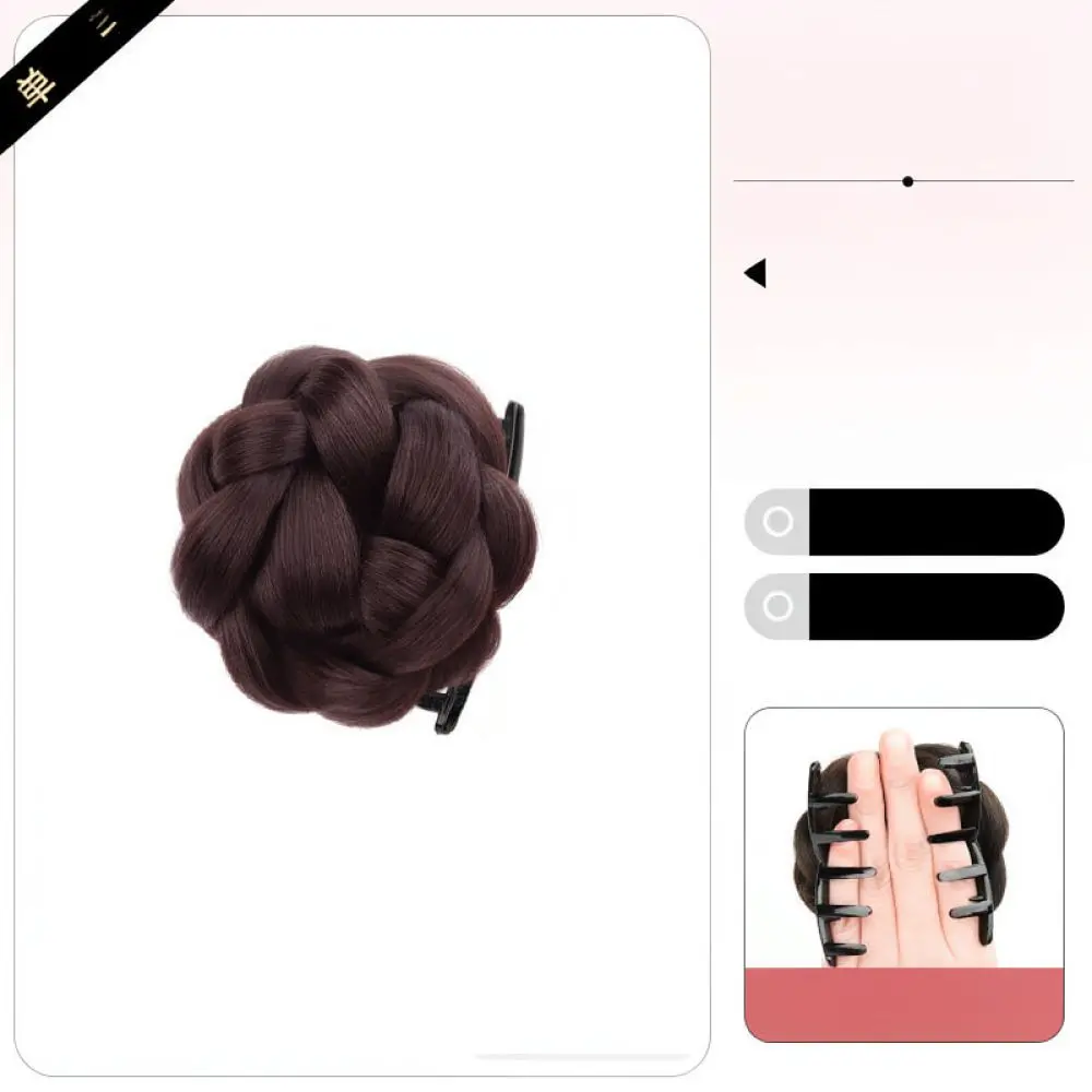 Messy Space Buns Hairpiece Claw Clip Extension Realistic Natural Looking Fluffy Hair Accessories For Girls Daily Use