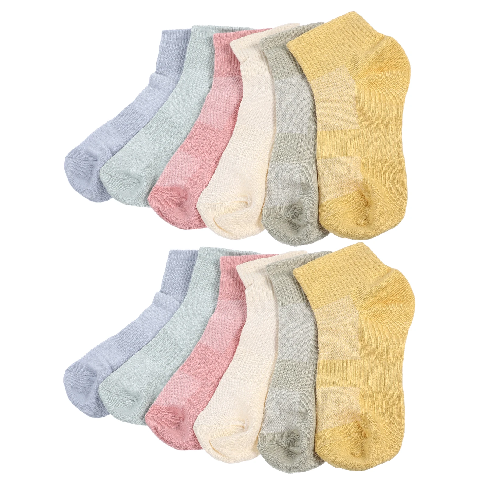 

6 Pairs Women's Fragrance Socks Casual Combed Cotton Cute Ankle High Breathable Mesh Summer Daily Wear Thin Socks