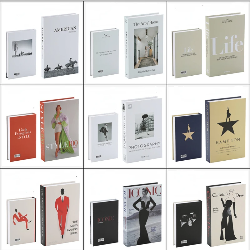 

Модные поддельные книги для украшения дома, новая роскошная декоративная книга, журнальный столик, книжные книги, реквизит для съемки, домашний декор