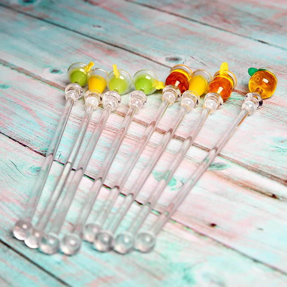 

10Pcs Premium Mixing Stirrers Colorful Drink Stirrers for Cocktails Fruit Juice Bar Coffee Shop Use Plastic Stirring Rod
