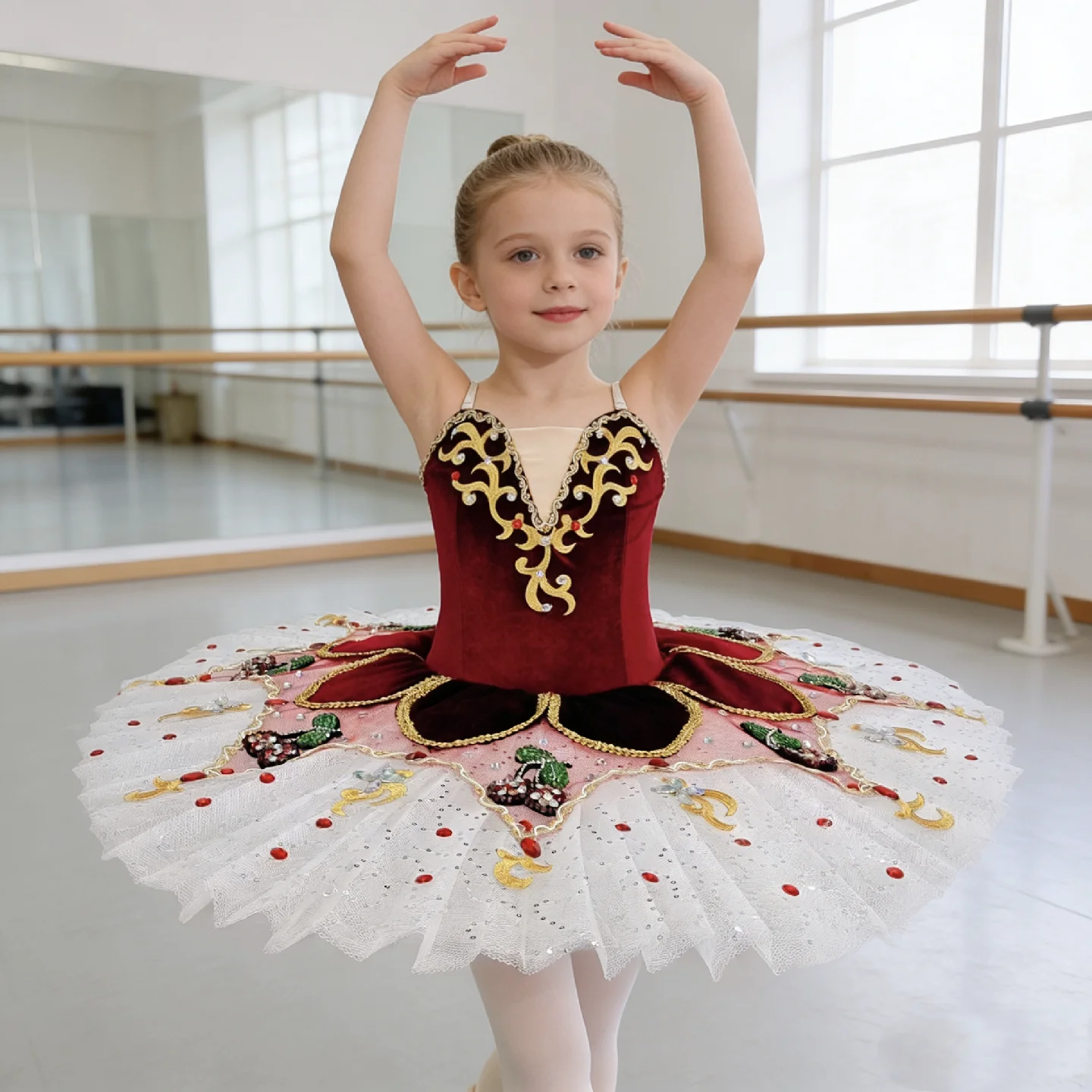kids'-cherry-embellished-ballet-tutu-costume-red-velvet-bodice-with-gold-embroidery-layered-tulle-skirt-for-dance-recitals