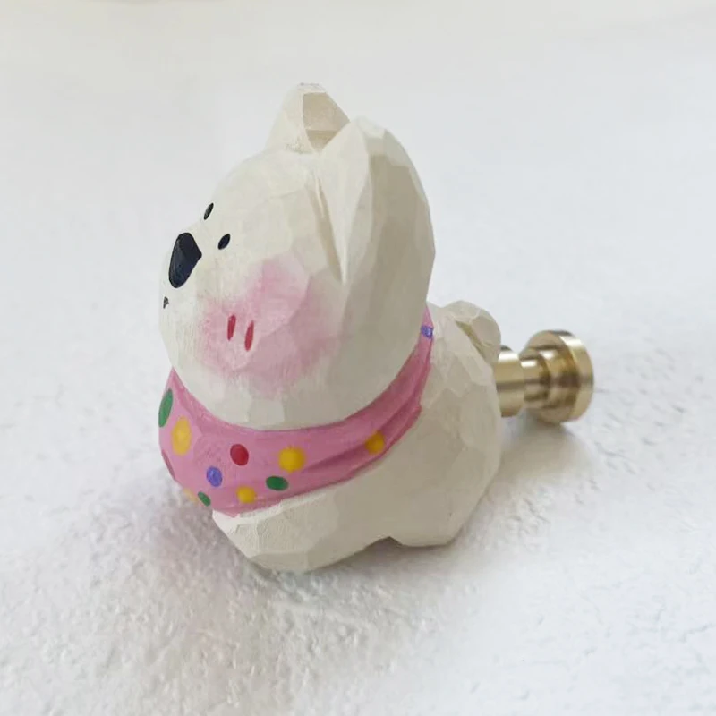 West Highland White Terrier Shaped Cabinet Handle Hand Drawn Style Drawer Pull, Dog Shape Furniture Knob for Cabinet Wardrobe