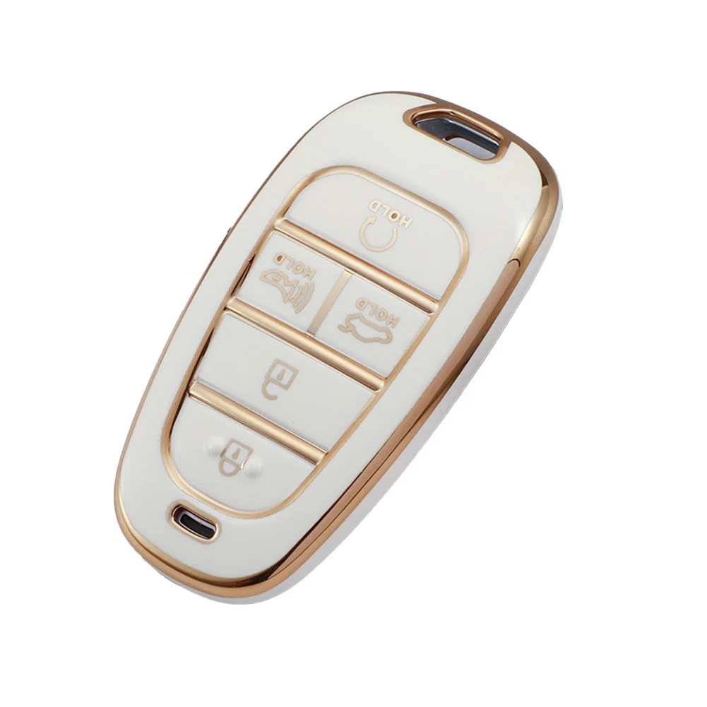 New Practical Car Key Case 5 Buttons High-quality Materials High-strength Anti-drop Anti-shock Black/white/grey