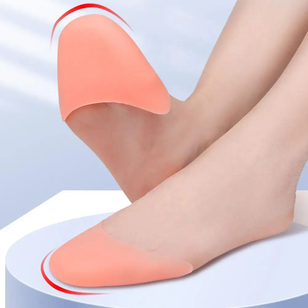 1 Pair Silicone Gel Toe Pads For Pointe Shoes Ballet Dance Foot Big Toe Protection Cushion Topper Cover Protector Pouch Reusable