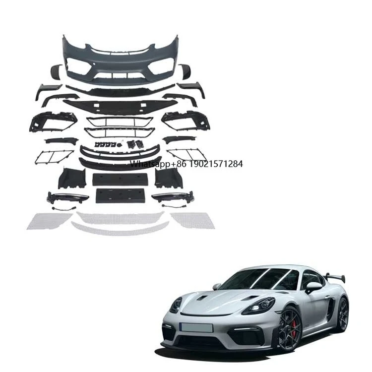 GT4RS Style Front Bumper for 718/981 Cayman & Boxster | PP Plastic Body Kit | Direct Bolt-On Upgrade