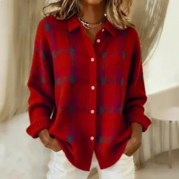 Women's Cardigan Sweater for Autumn and Winter, An Oversized and Relaxed Style Soft and Casual Knitted Top for Outfit.