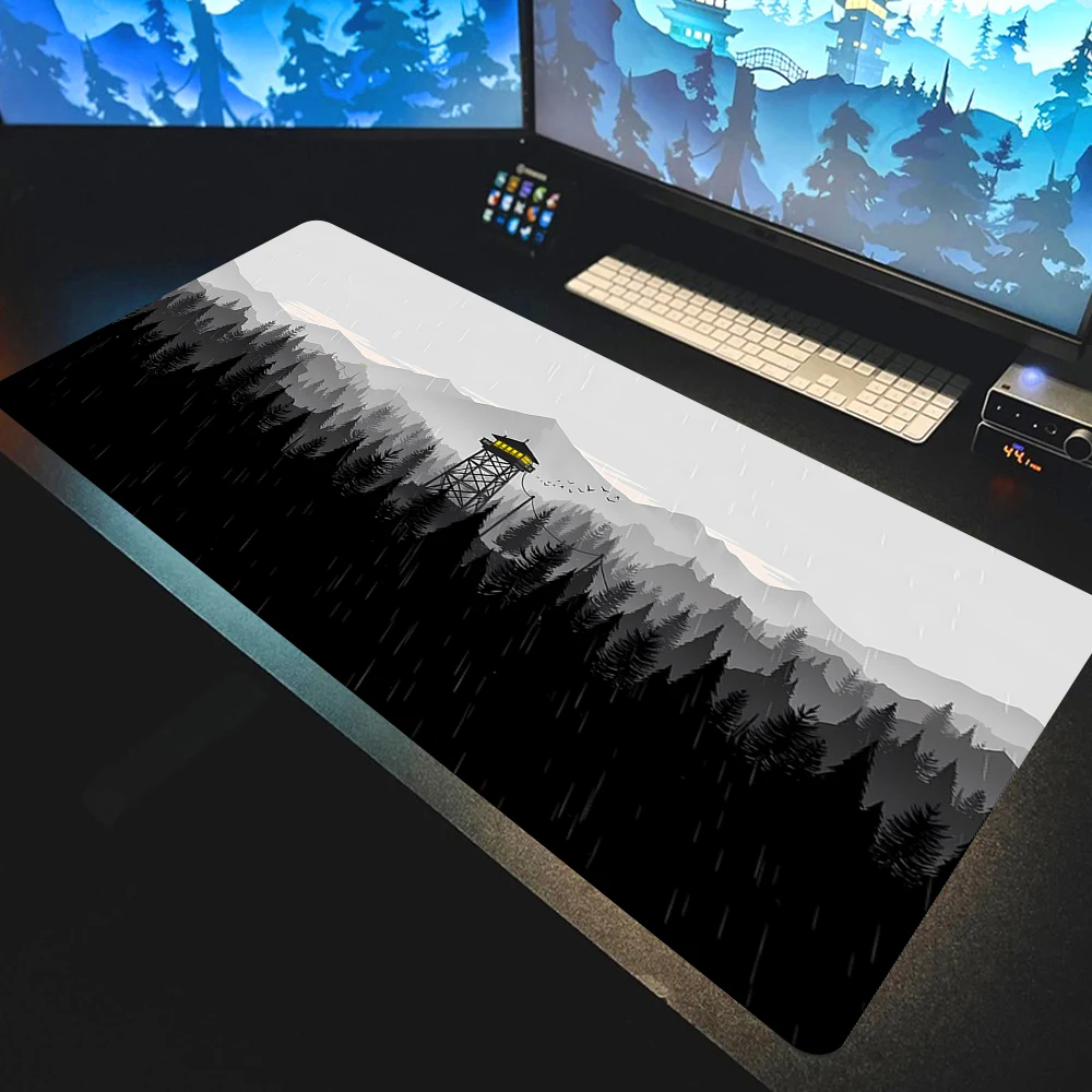 

Deep Forest Firewatch Mouse Pad Non-slip Locking Edge DeskMat PC Laptop Accessories Rubber Office Keyboard Large Game XXL Carpet