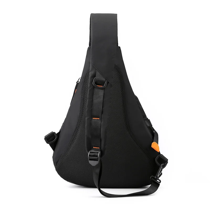 Mochila de nailon impermeable para hombre, bolsa cruzada para el pecho, bolso de viaje para ordenador portátil