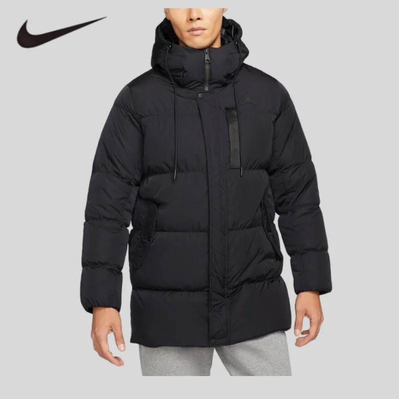 NIKE Nike JORDAN Men's Medium and Long Sports and Leisure Hooded Training Warm Down Jacket DQ7347-010