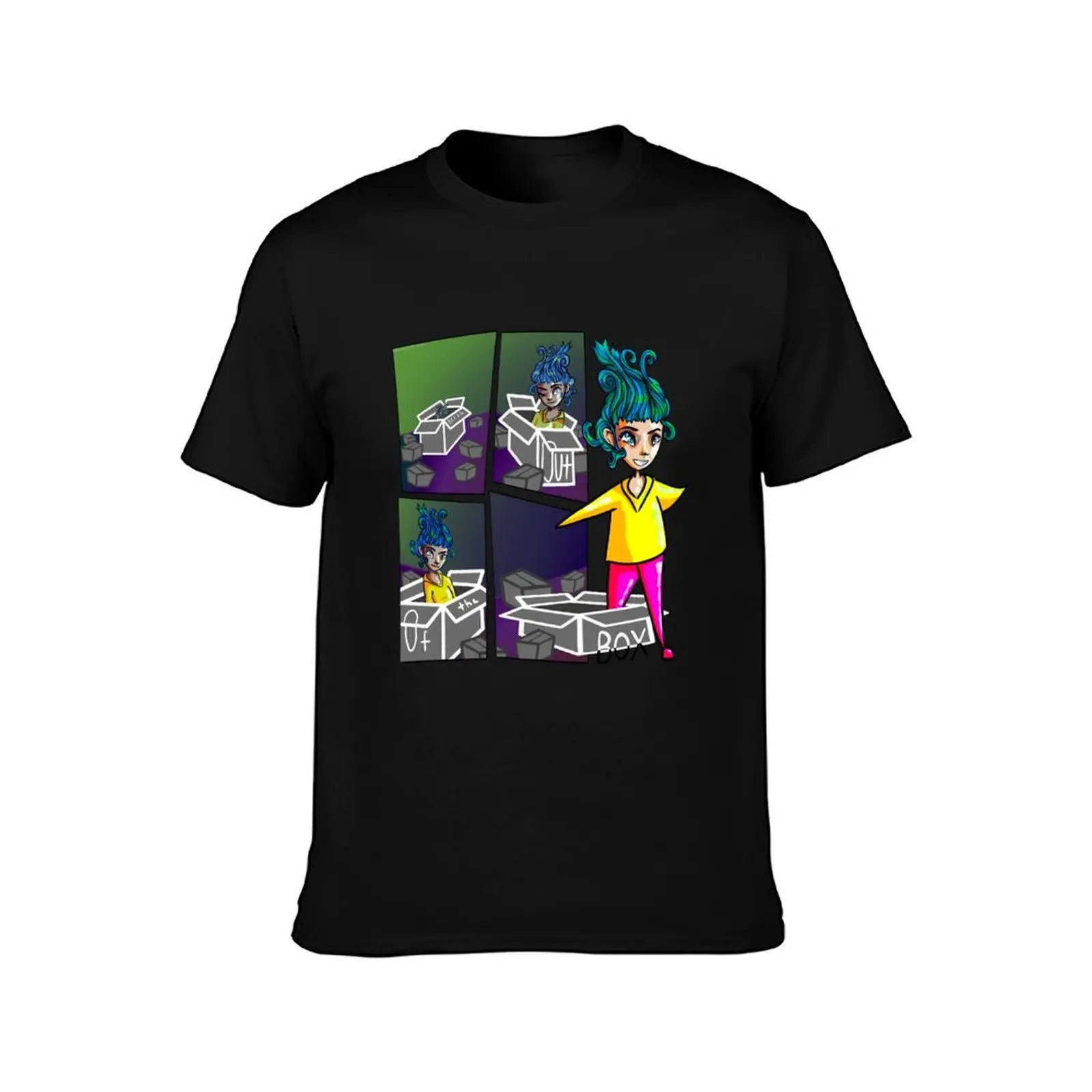 Break Out of the Box! Empowercreativity T-Shirt, Summer Casual Cotton Tee, Oversized Streetwear Tops, Vintage Graphic Print