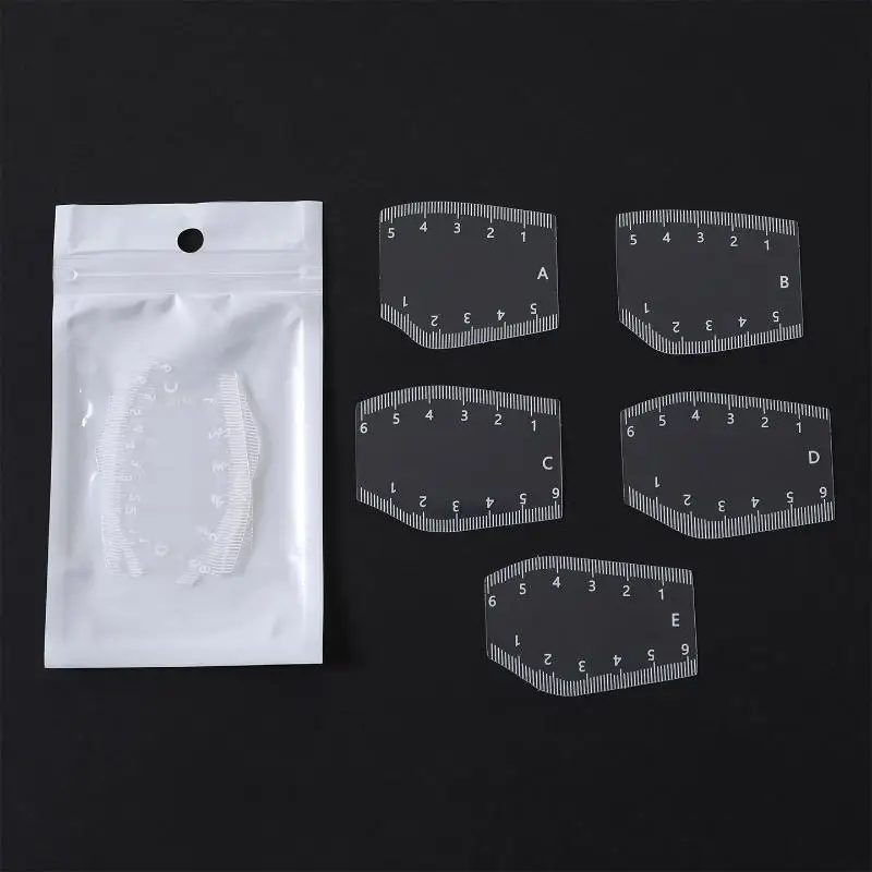 5Pcs Eyebrow Shaping Stencil Kit Portable Lightweight Multi-Shape Brow Template Set for Business Travel Use