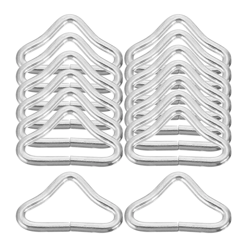 60 Pcs Trampoline Triangle Buckle Wear-resistant Parts Ring Buckles Jumping Cloth Galvanized Steel Wire Tool