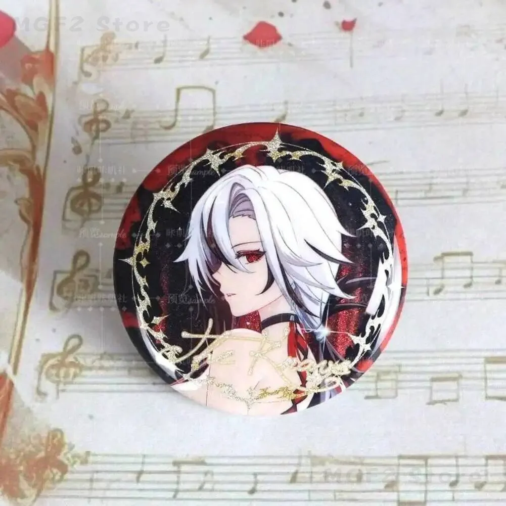 

Game Anime Badge Laser ticket Tabletop Decoration Genshin Impact Arlecchino The Knave Acrylic Stand Figure Model Plate Cosplay