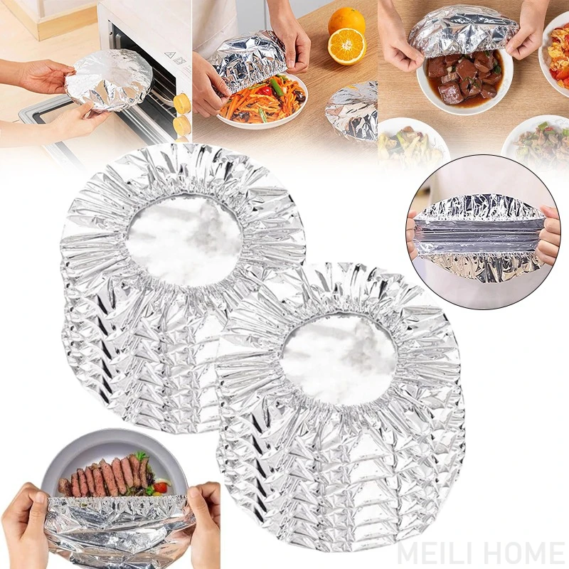 Reusable Aluminum Foil Bowl Cover Refrigerator Fresh-keeping Lids Heat Preservation Kitchen Storage Accessories Kitchen Gadgets