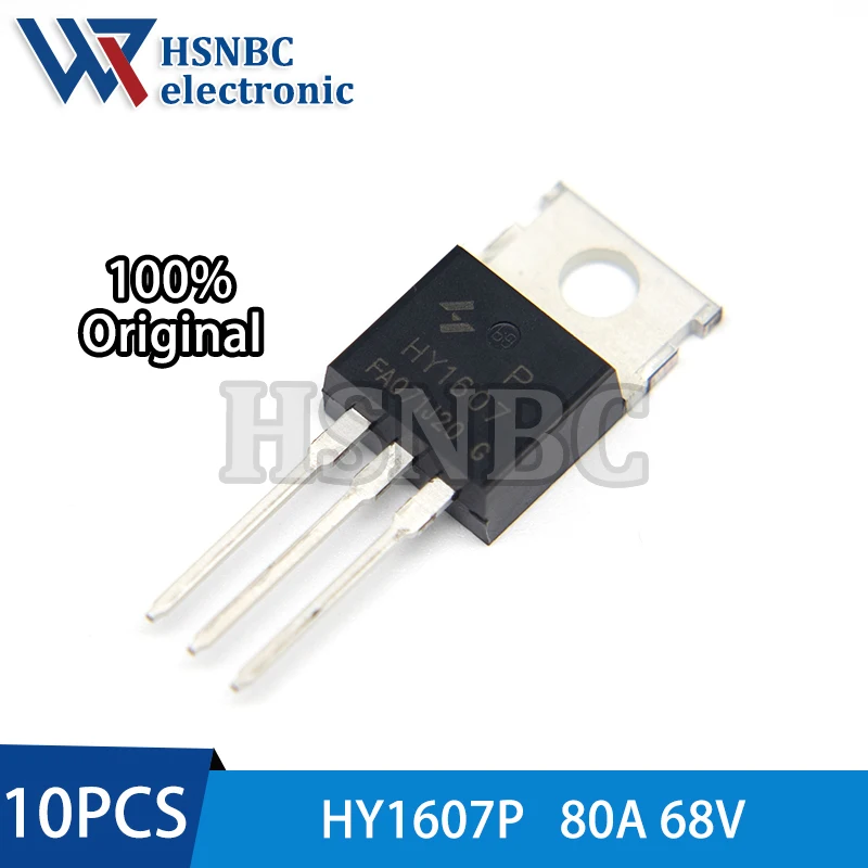 

10PCS HY1607P HY1607 TO-220 80A 68V N-Channel Power MOSFET Transistor 100% New Original