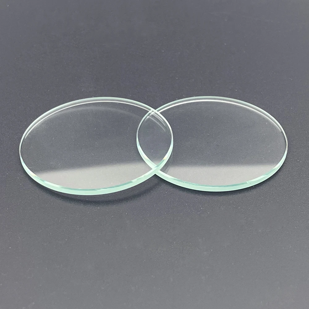 30.5 31 31.5 - 38 39 40 41 42 43 44 45 MM Watch Crystal Glass Transparent Flat Round Mineral Glass Repair Parts 1.0mm Thickness