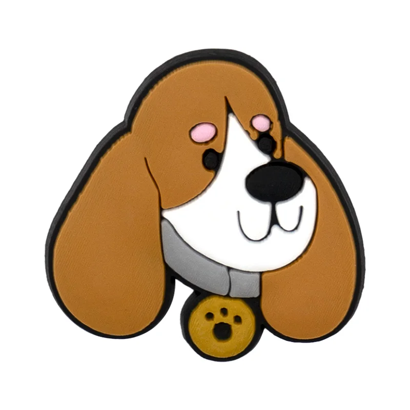 1/9 Stück niedlicher Hund PVC-Schuhanhänger für Frauen Mops Beagle Corgi Hund Schuhclips Dekorationen Dackel Teddy Garten Sandalen Clog Jeans – Detail 3