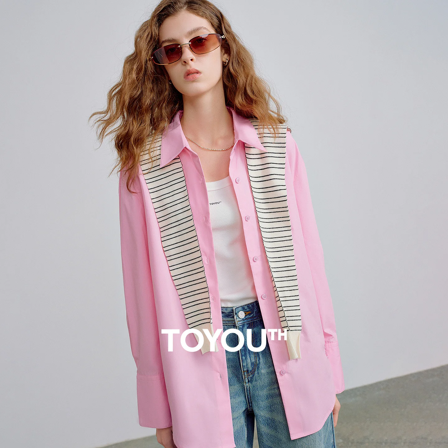 

TOYOUTH Women Scarf 2026 Spring New Korean Edition Fake Collar Knitted Shawl
