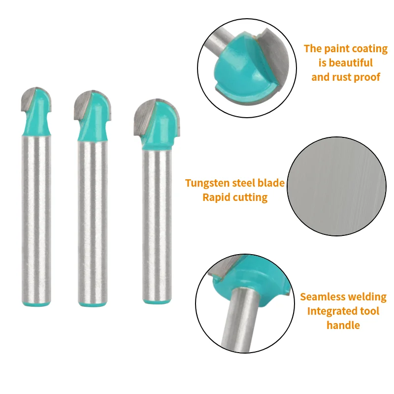 YUSUN 1PC 6MM Shank Green Cove Box Bit Router Bit Woodworking Milling Cutter For Wood Bit Face Mill Carbide Cutter End Mill