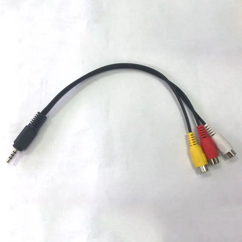 Câble audio-vidéo Mini AV mâle vers 3RCA femelle M/F, adaptateur jack stéréo, 2.5mm