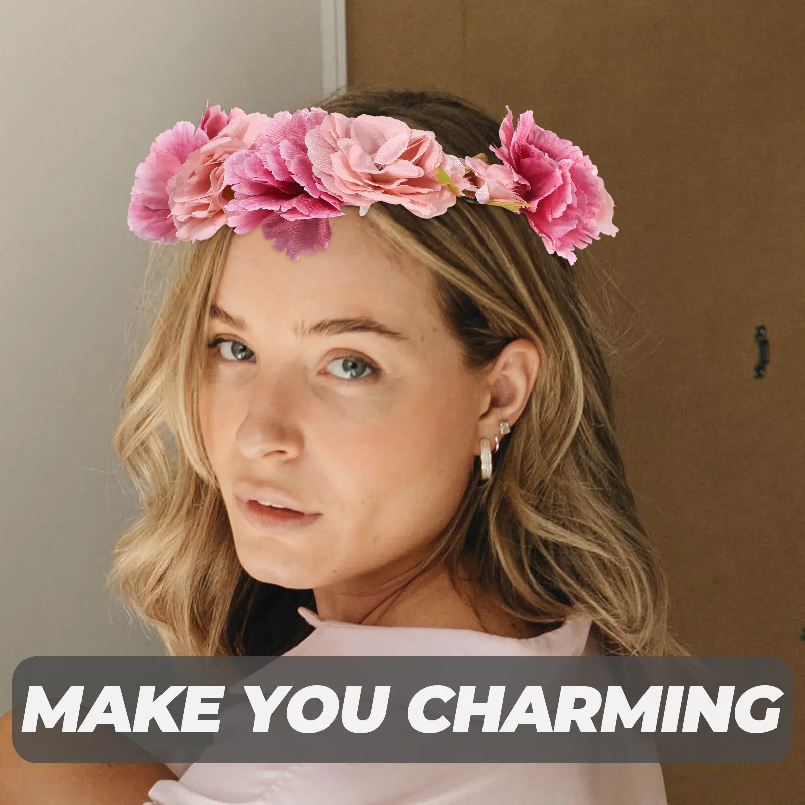 

Цветочный венок-повязка на голову, красочная цветочная гирлянда-корона, лента, аксессуары для волос для свадьбы, пляжа, отпуска, фотосессий