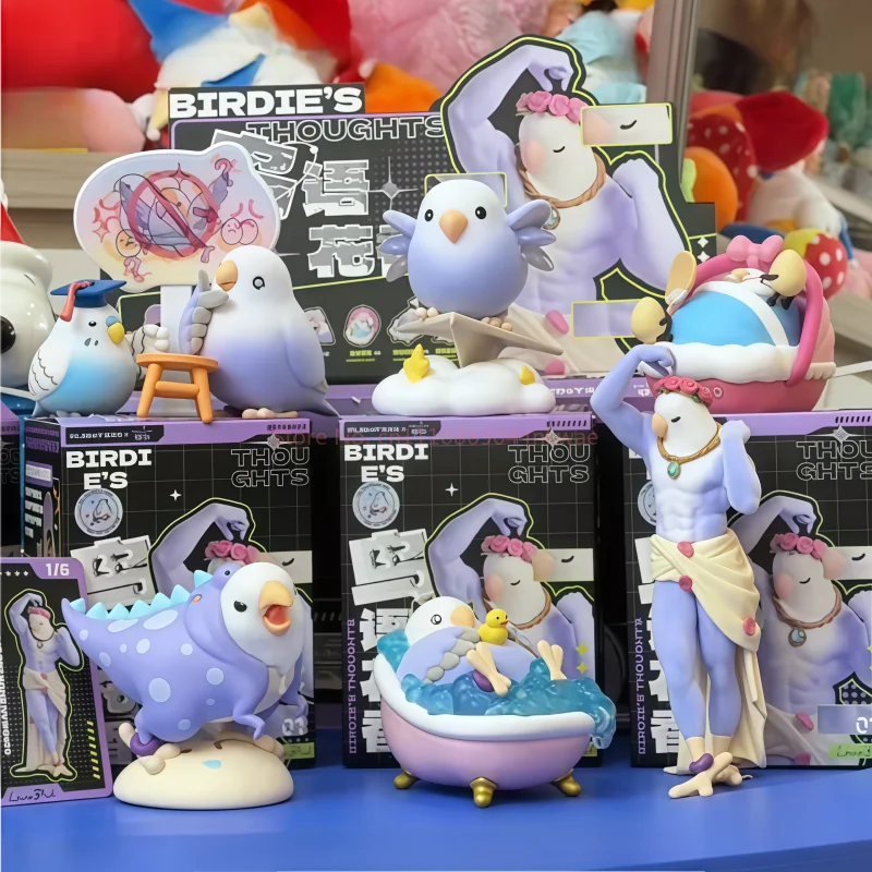 

Plzdot Bird Taro Birds & Flowers 4th Series Blind Box Cute Abstract Anime Figure Desktop Decoration Mysyery Box Collectible Gift