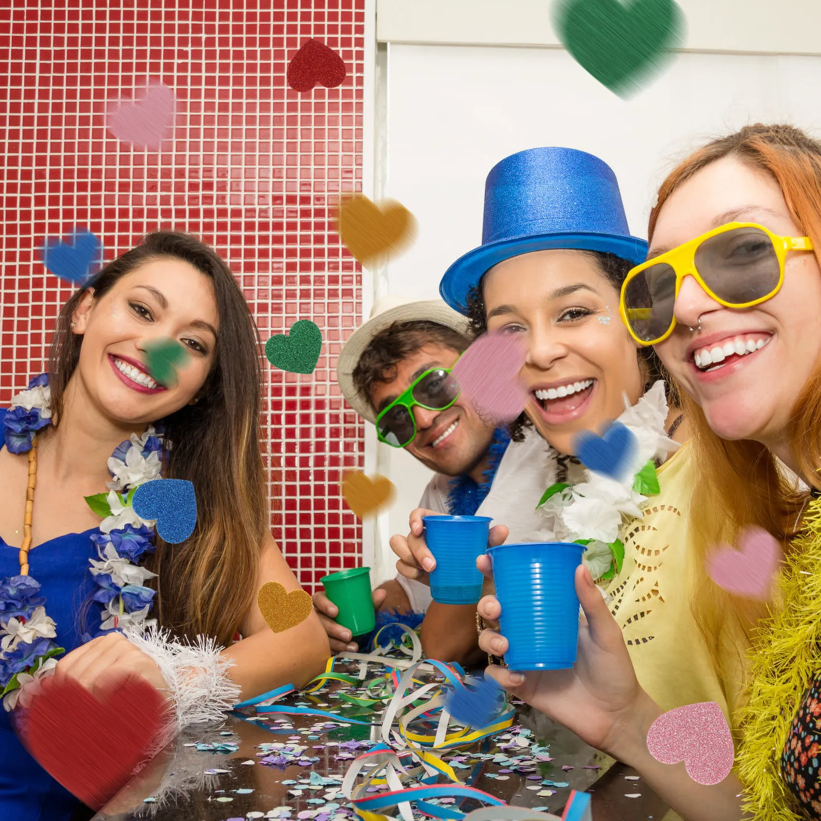 

15Pcs Colorful Eva Foam Heart Stickers Self Adhesive Small Hearts for Scrapbooking DIY Crafts Journaling Doors