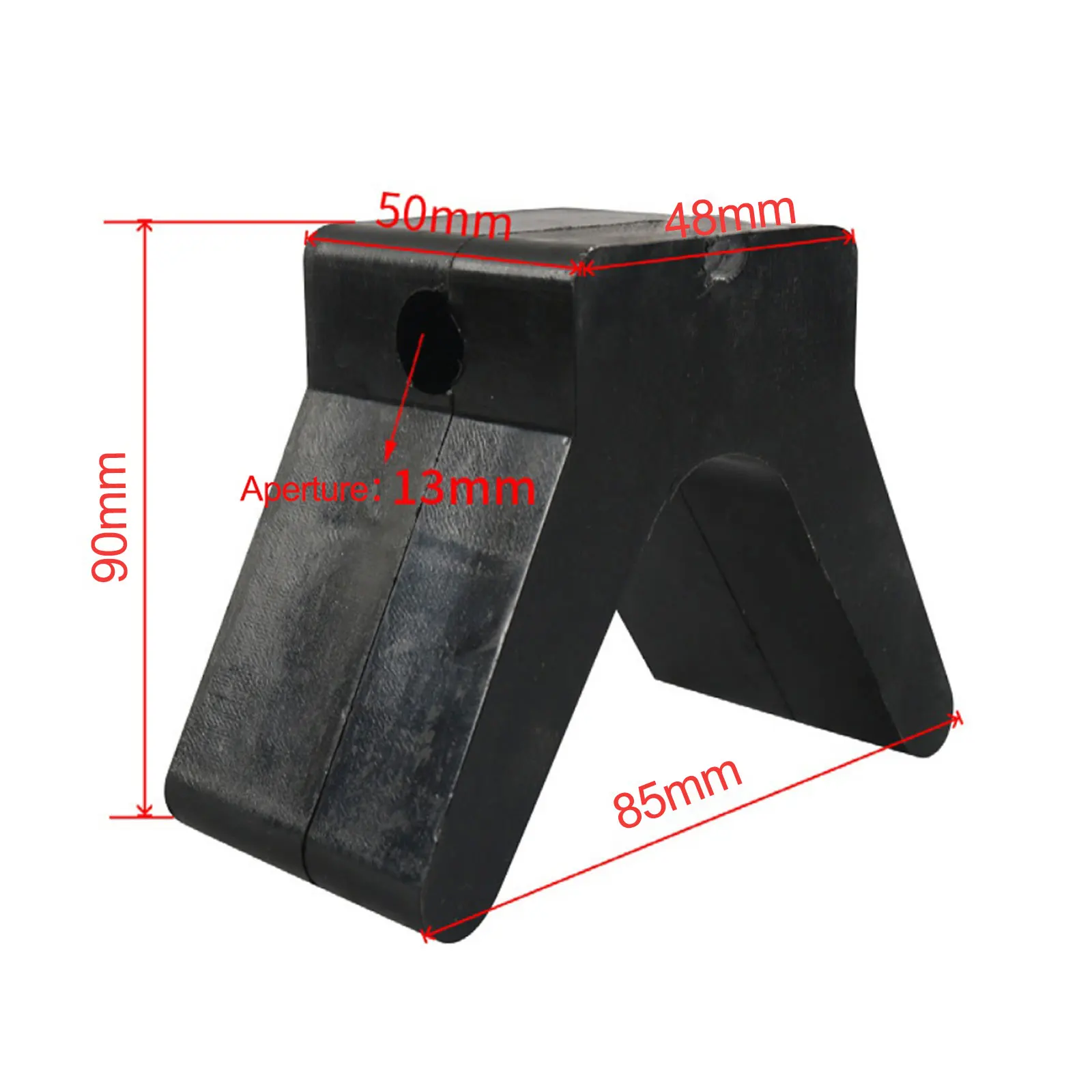Boat Transport Protection Device Boat Trailer Bow Stop Block V-shaped Seat Rubber Resistant Easy Installation Boat