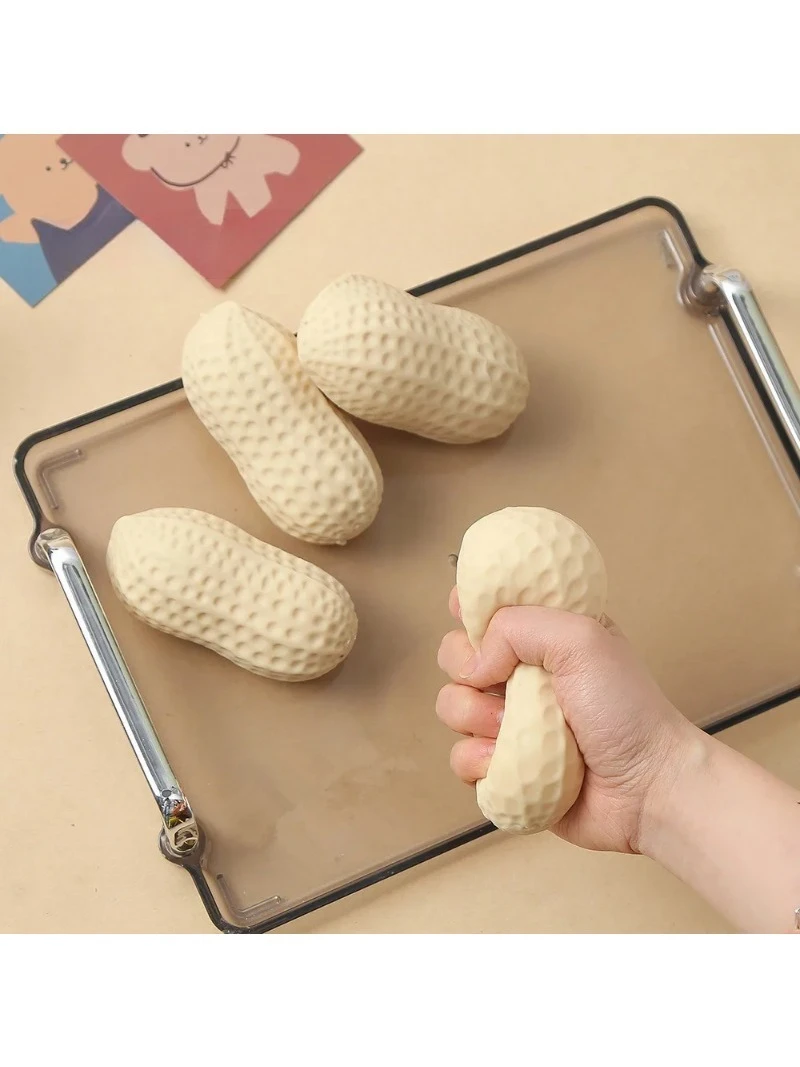 Erdnuss-Squishy-Spielzeug: Langsam aufspringender Stressball, kreativer Erdnuss-Quetschball zur Angstlinderung, realistischer Erdnuss-Stressball für das Büro
