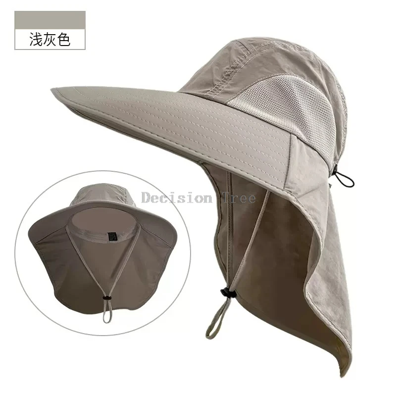 2025 sun protection hat men fishing hat summer fisherman hat outdoor mountaineering sun hat cover face uv protection visor a001