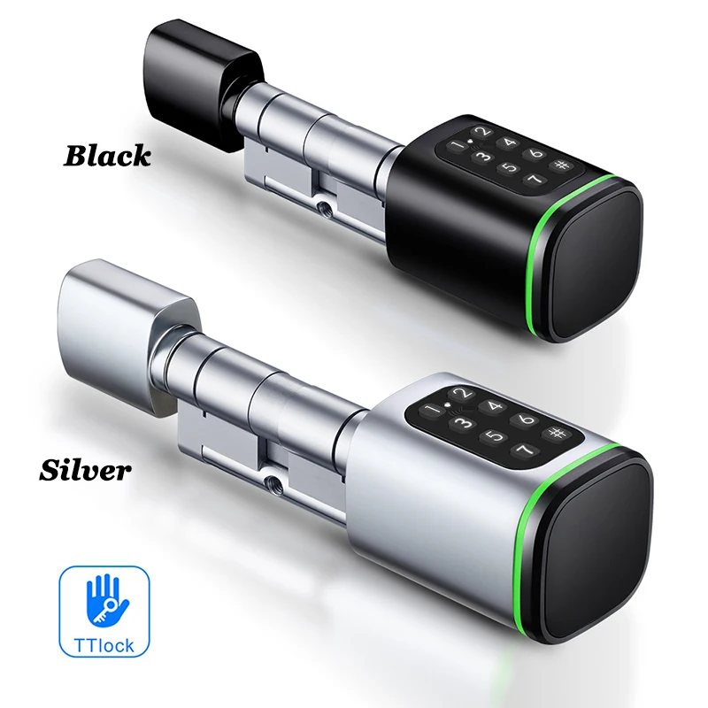 Bluetooth Cylinder Lock Digital Knob Lock With Keys RFID 13.56Mhz Door Lock TTLOCK Phone APP Unlock