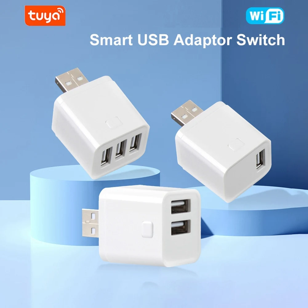 Conversor inteligente tuya wifi inteligente adaptador usb interruptor 5v mini adaptador de alimentação usb controle vida inteligente para yandex 2usb