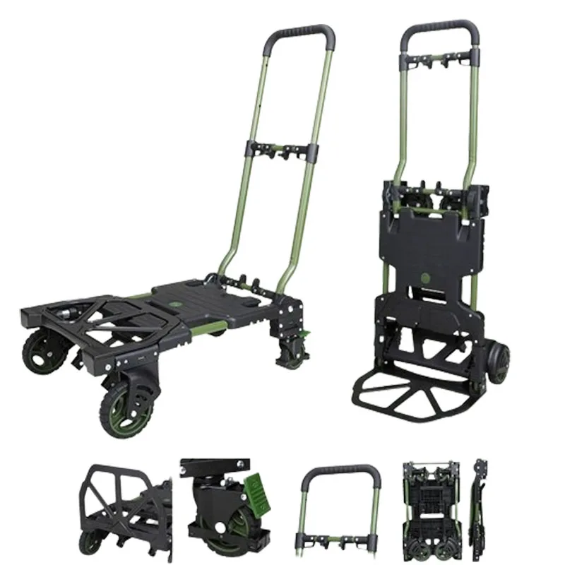 

Folding Cart Heavy Duty Hand Truck Cart Foldable Trolley Portable Outdoor Camping Wagon Luggage Cart Multifunction Use
