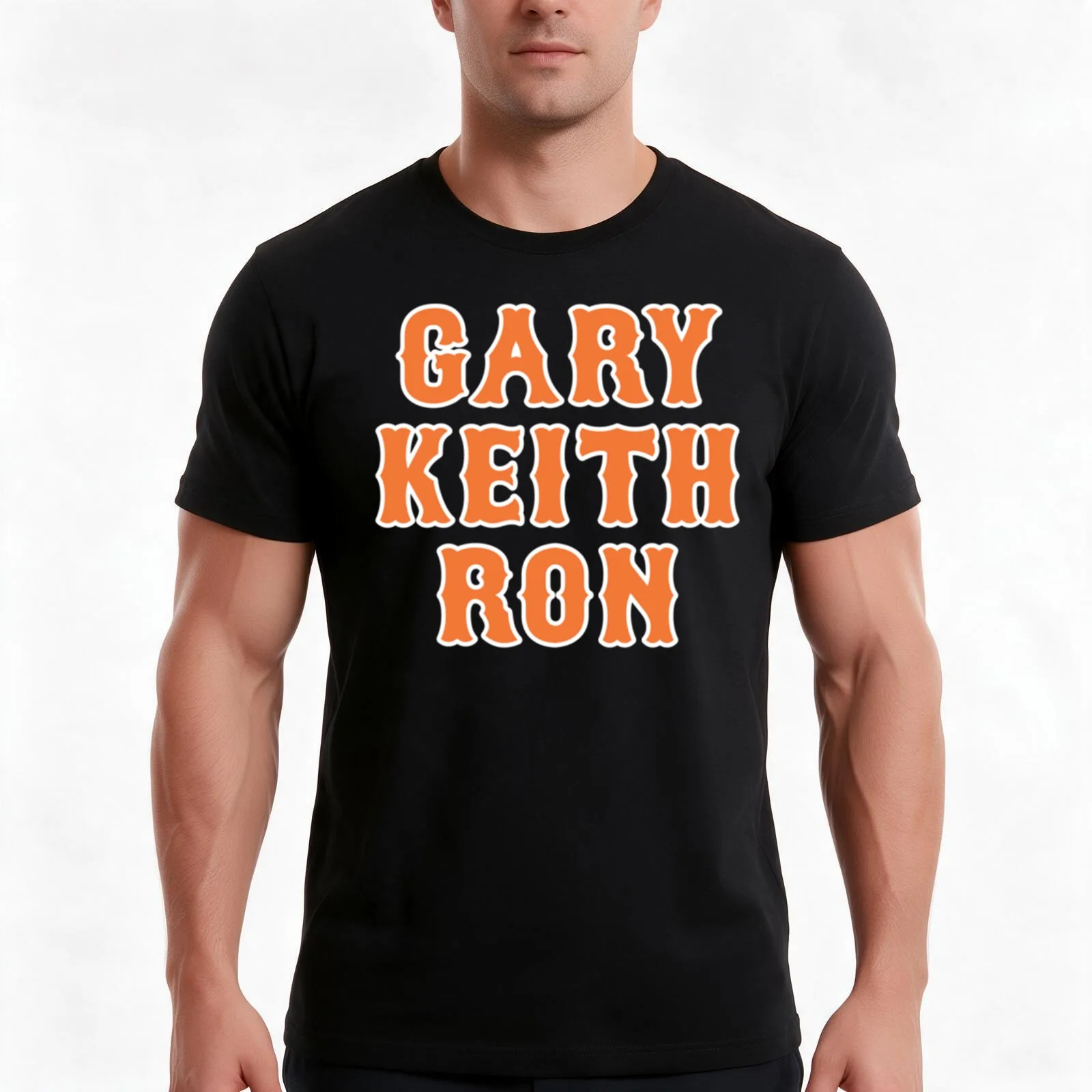 GARY, KEITH, RON T-Shirt, Summer Casual Cotton Tee, Oversized Streetwear Tops, Vintage Graphic Print, Loose Fit Short Sleeve