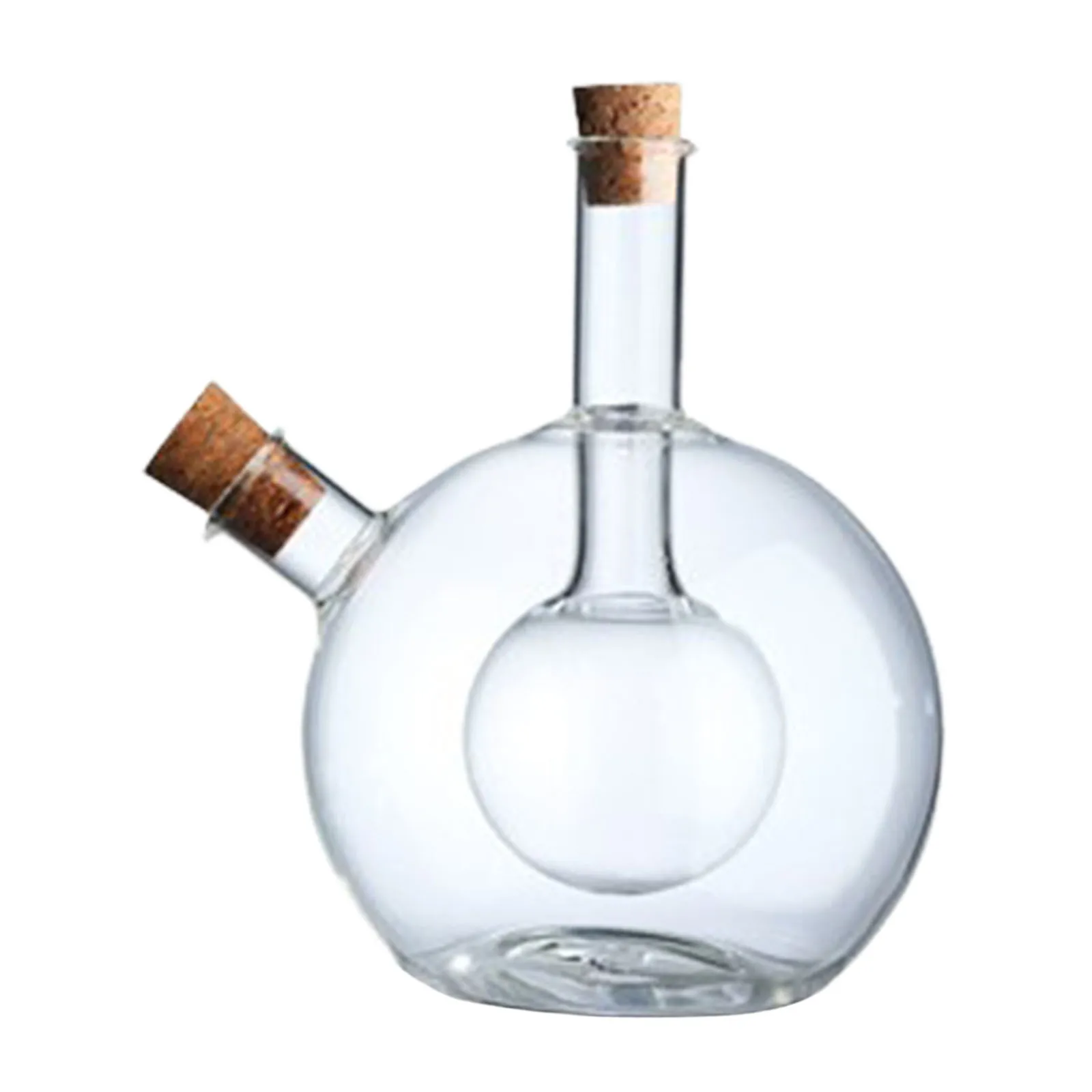 Glass Olive Oil Bottle Cruet Glass Sauce Bottle 2 in 1 Oil Dispenser Kitchen Oil Dispenser Kitchen Cooking Container
