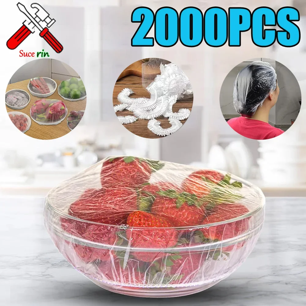 50-2000PCS Colorful & White Disposable Food Grade Fresh-keeping Food Cover Grade Fruit Vegetable Storage Bag Kitchen Accessories