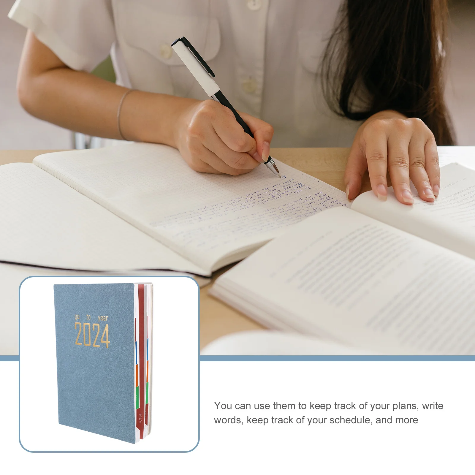 

Stylish Date Planner Weekly Notepad School Planner 2024 Smooth Writing No Smudge Practical Gift for Scheduling